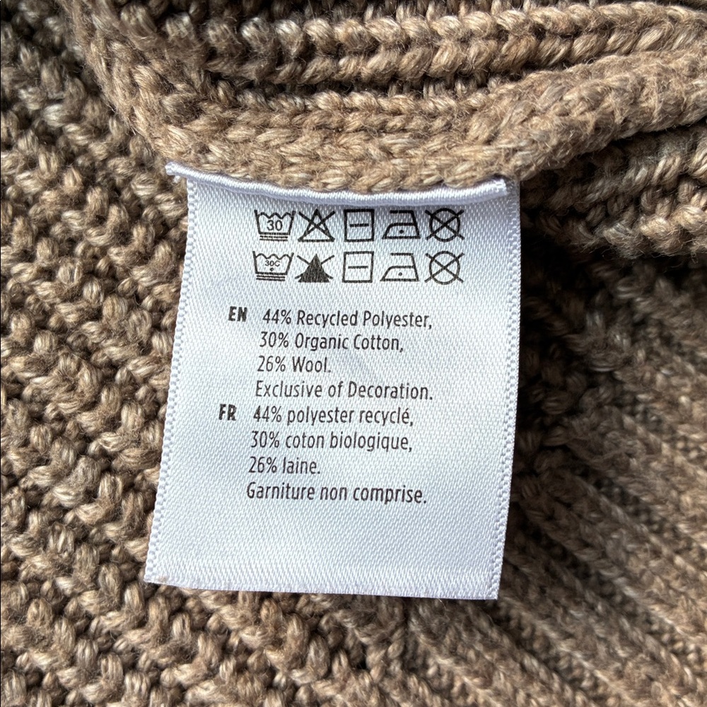 Tentree Women’s Long Wool Cotton Cardigan Sweater in Dark Elwood Heather Small - Picture 8 of 13